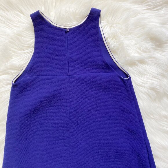 Aritzia Wilfred Le Fou Cobalt Blue Trompette Silk Crepe Raw Hem Mini Dress - Picture 5 of 8